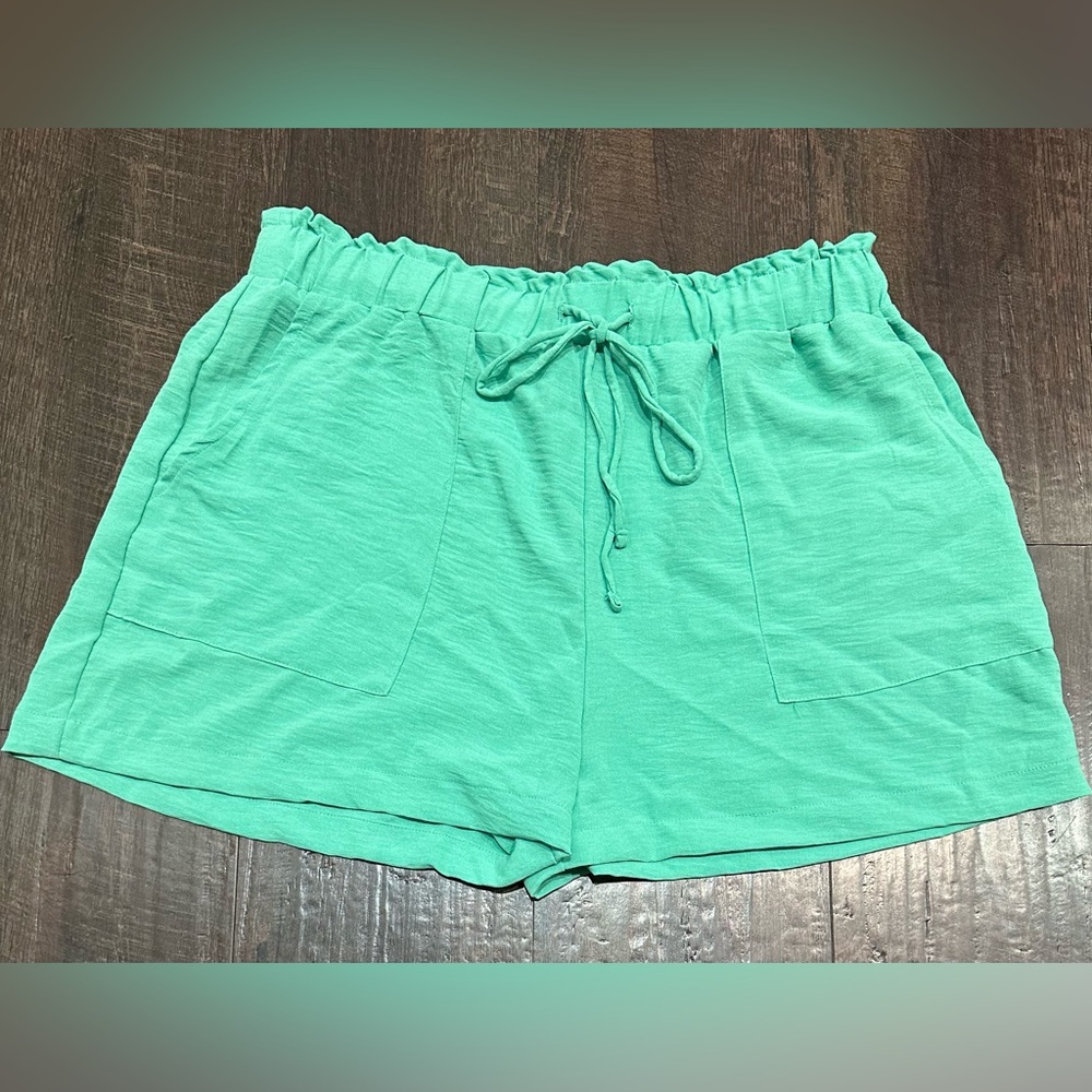 Women's Green Drawstring Shorts
